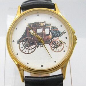 Women's Sweda Horse Carriage Quartz WR Analog Dial Causal Round Watch (F98)